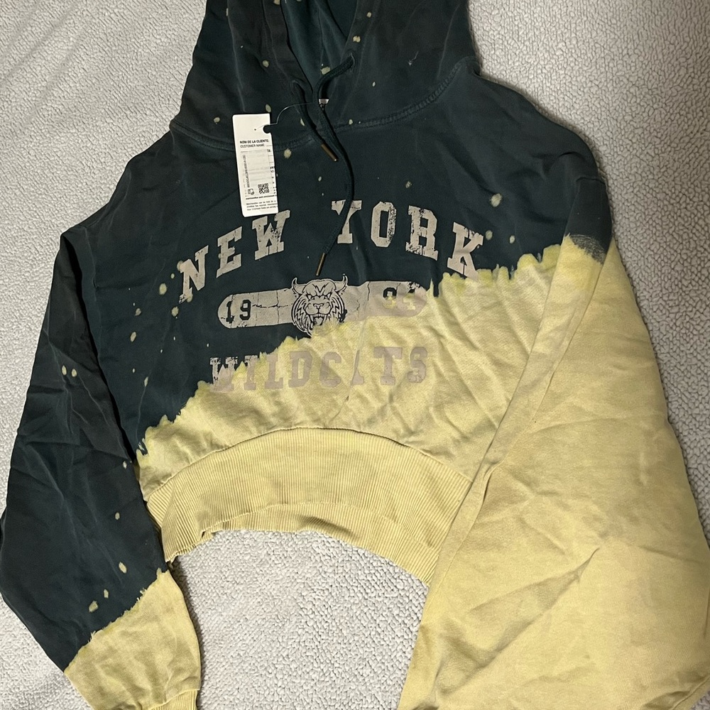 tie dye cropped hoodie